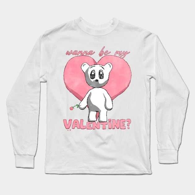 wanna be my valentine? Long Sleeve T-Shirt by SuRReal3D
